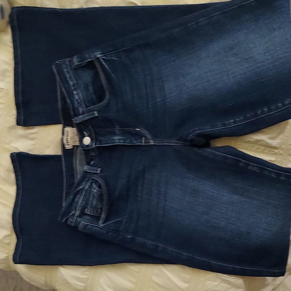L'Agence Bell High Rise Flare Jeans  Blue Stretch Denim Sz 25 $295